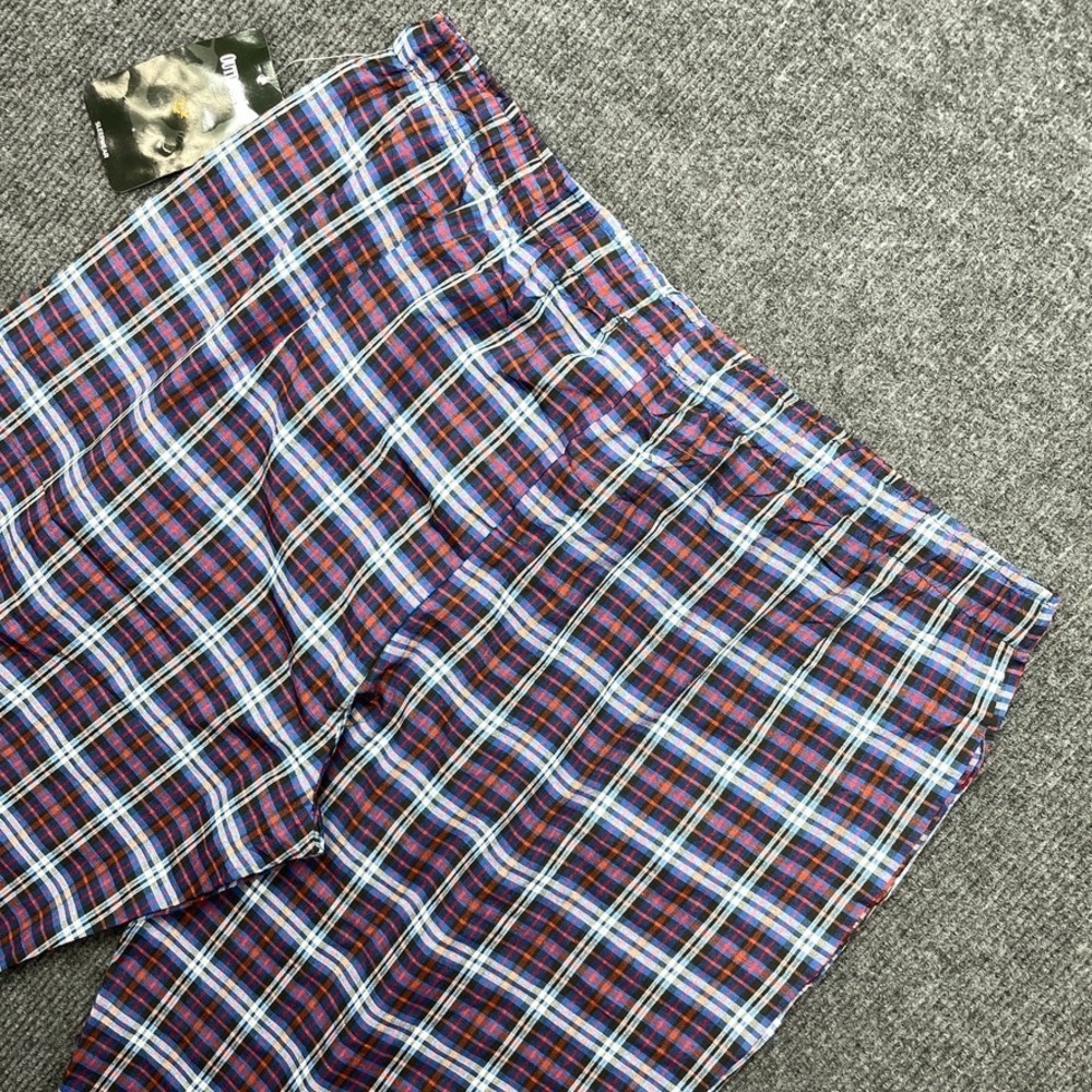 Outdoor Life Mens Woven Sleep Pants Size M Navy Plaid Pajama Lounge Bottoms NWT